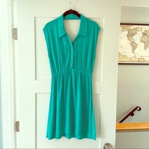 Bright summer dress with open back